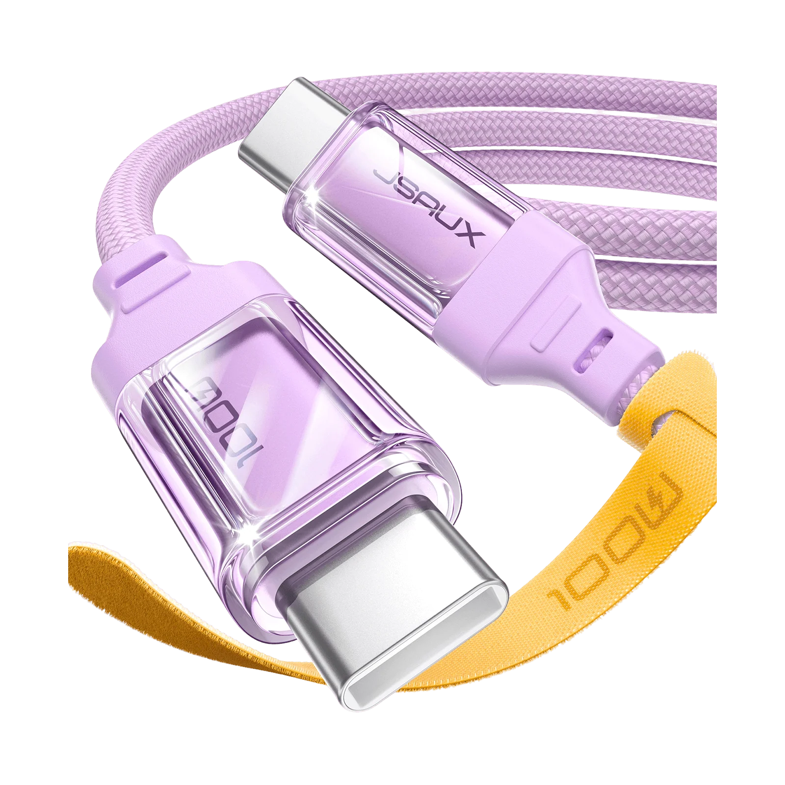Transparent 100W USB-C to USB-C Charging Cable