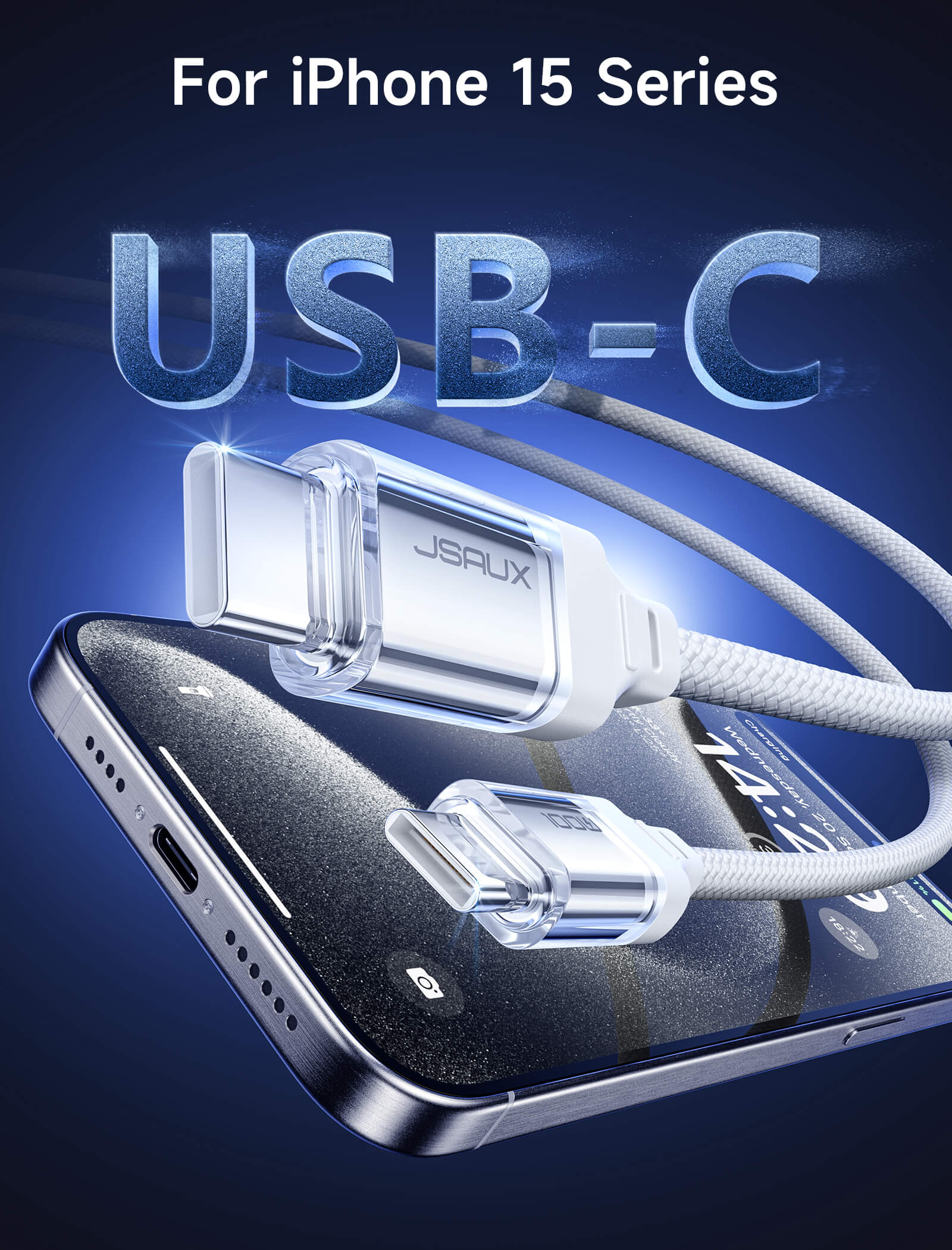 Transparent 100W USB-C to USB-C Charging Cable - Image 4