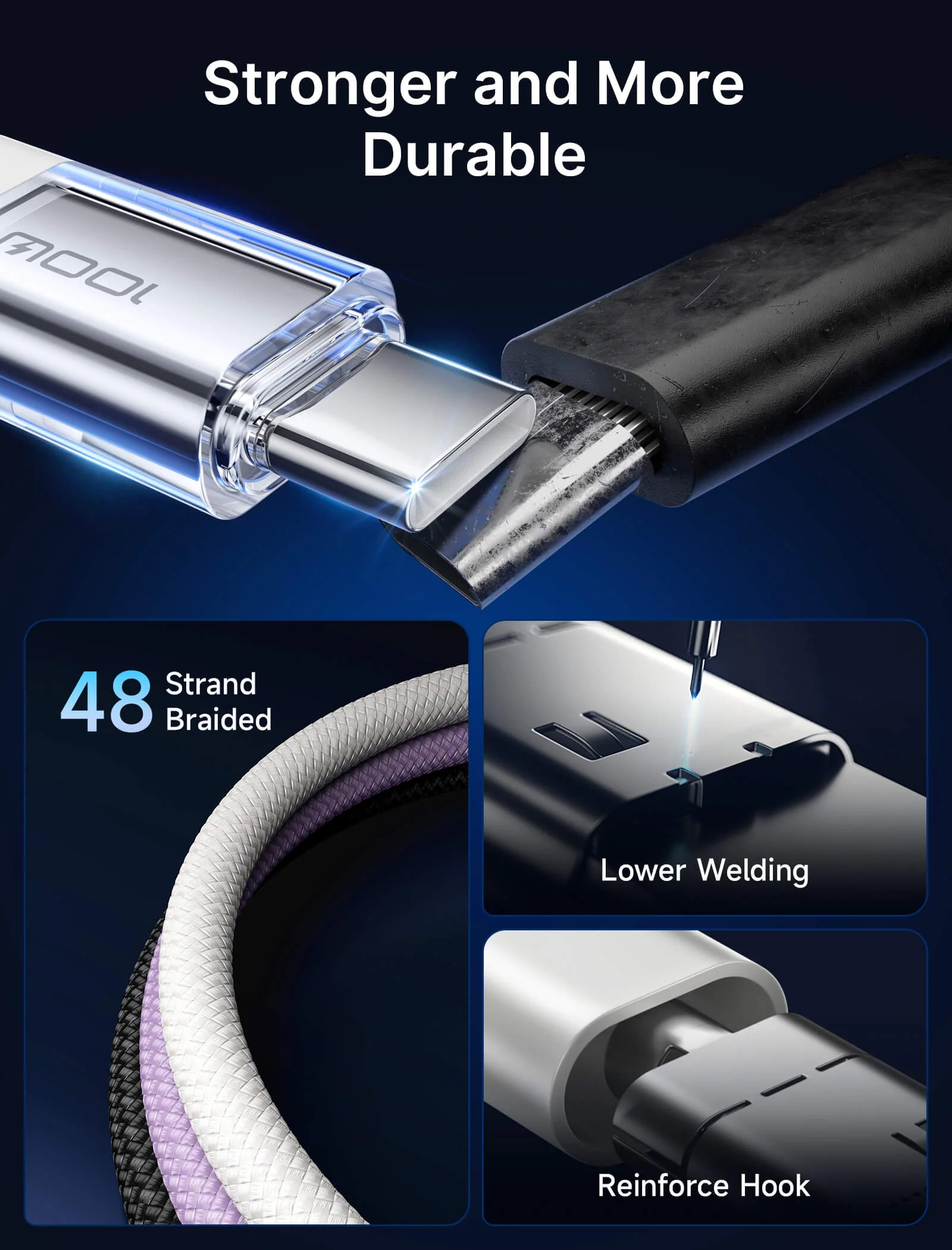 Transparent 100W USB-C to USB-C Charging Cable - Image 8