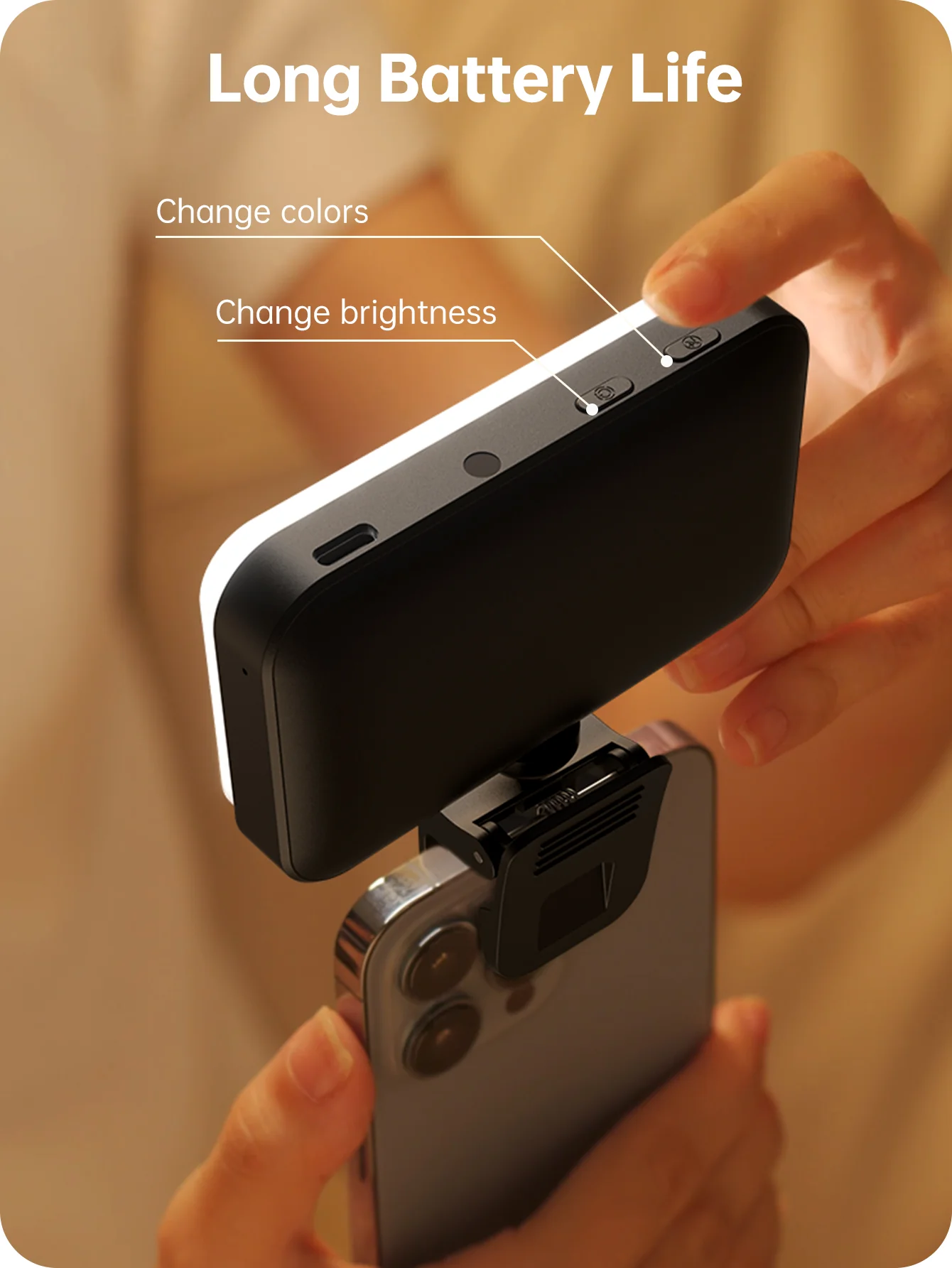 66 LED High Power Rechargeable Clip Fill Video Light - Image 7