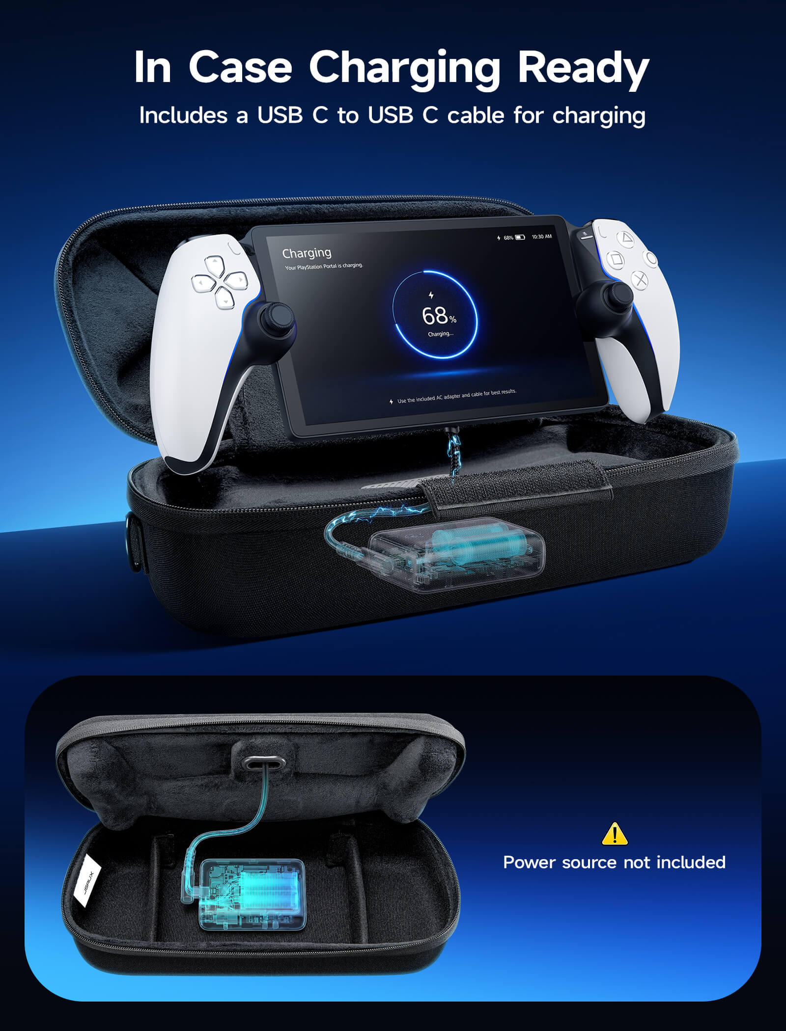 Double-Decker Travel Supply Case for PlayStation Portal - Image 5
