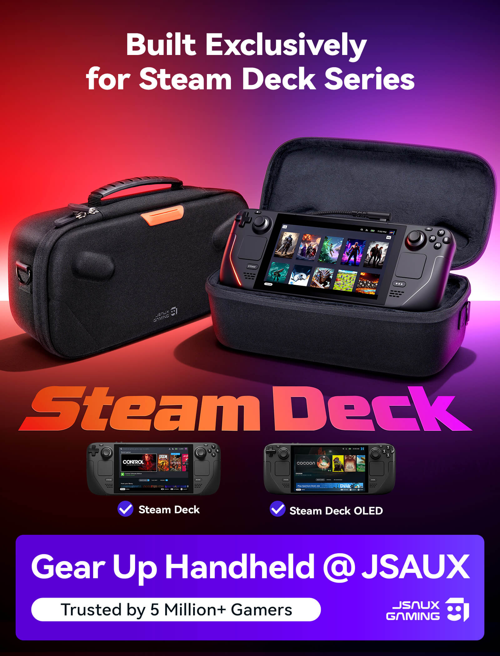 Double-Decker Travel Supply Case for Steam Deck LCD & OLED - Image 3
