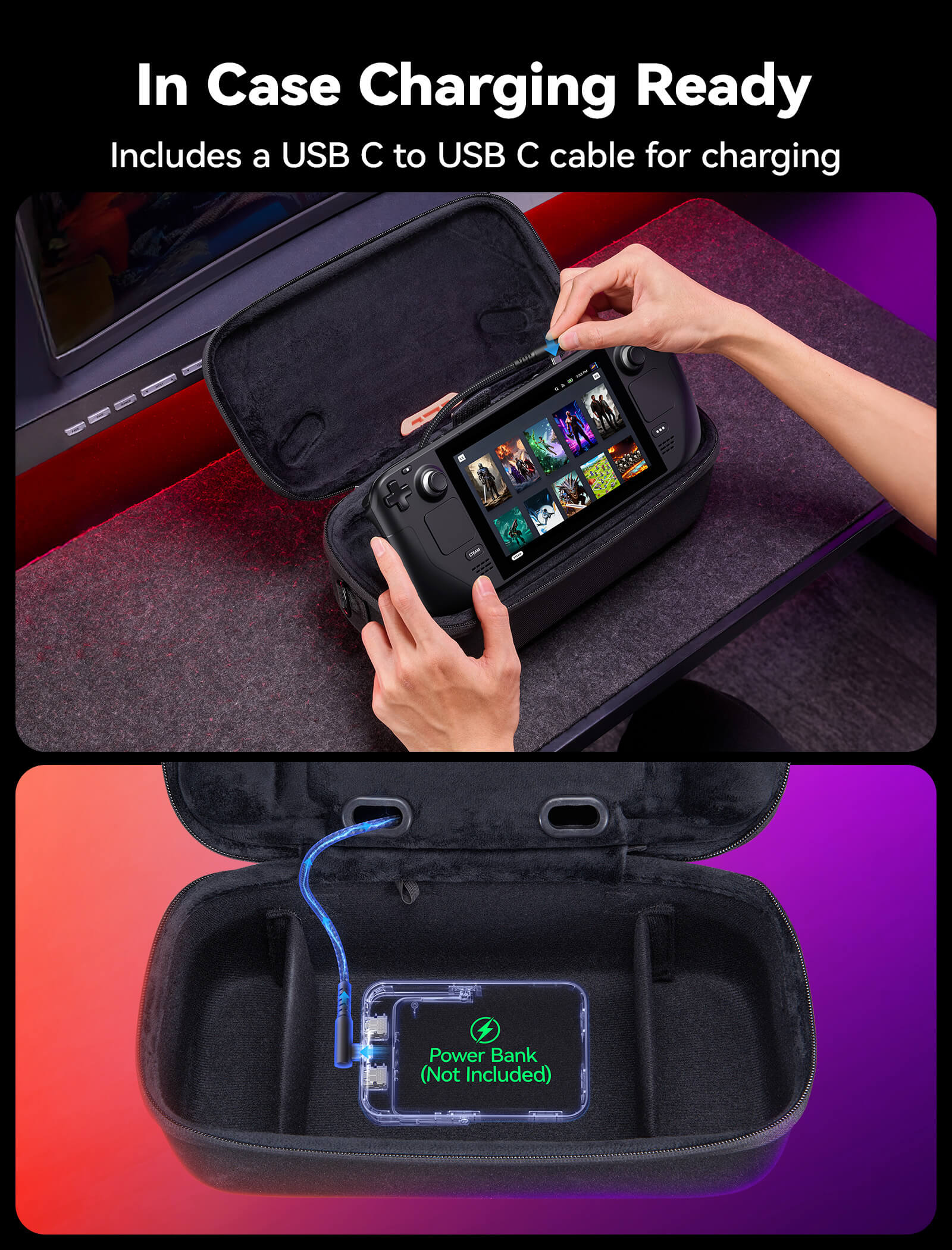 Double-Decker Travel Supply Case for Steam Deck LCD & OLED - Image 5
