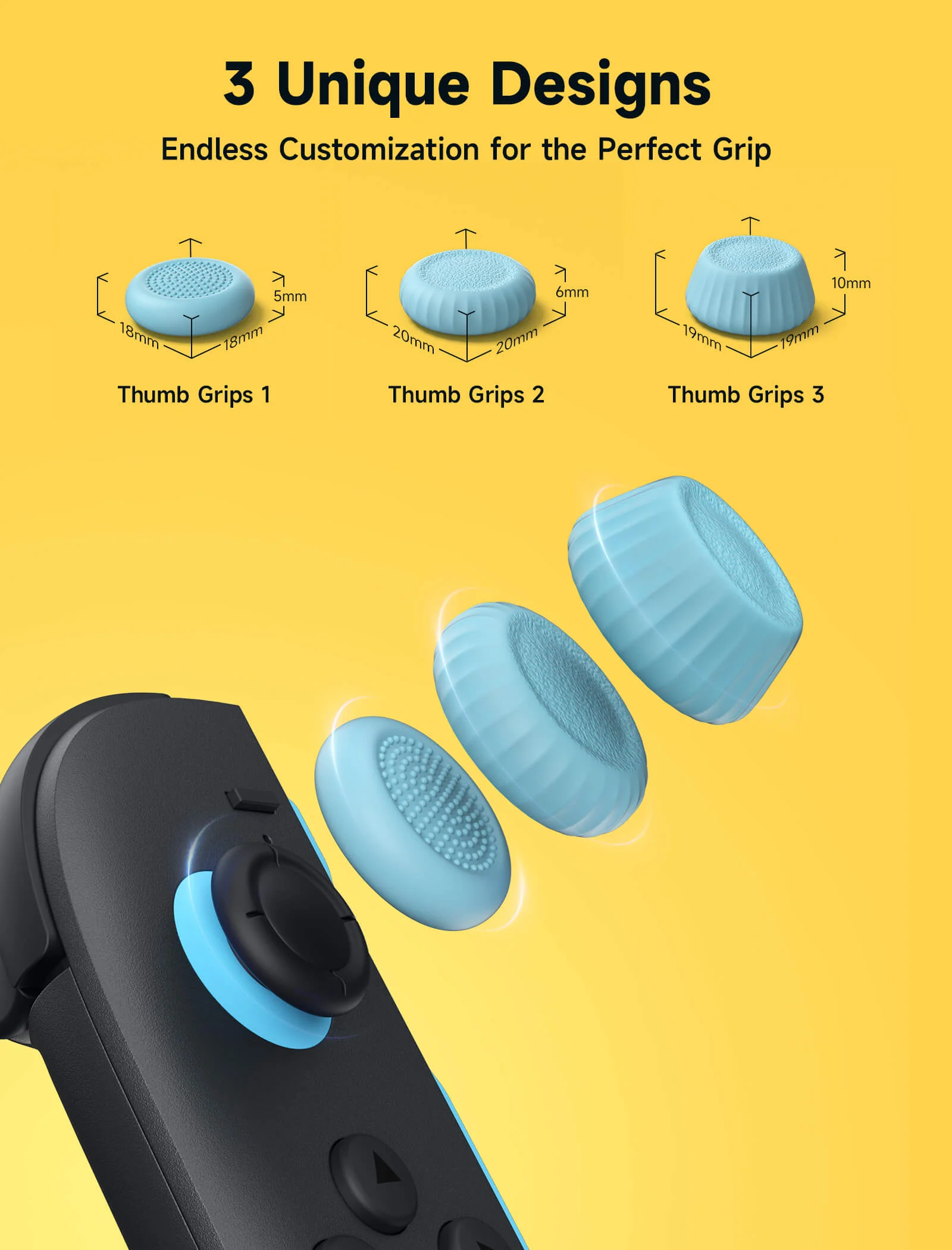 Multi-Mode Joystick & Grip Guard Set for Switch 2 & Steam Controller - Image 6