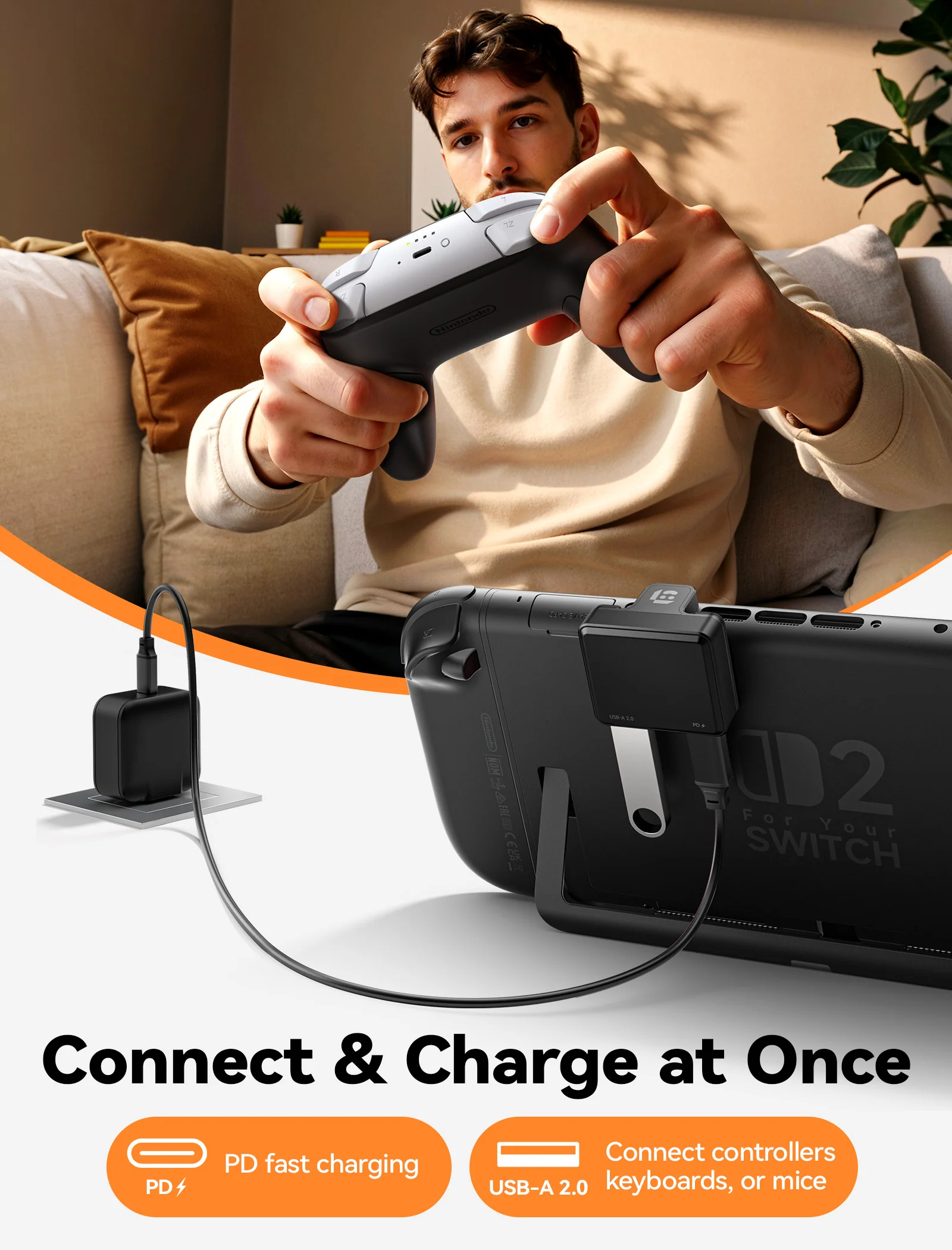 USB-C to USB-C & A PD Adapter for Switch 2 - Image 17